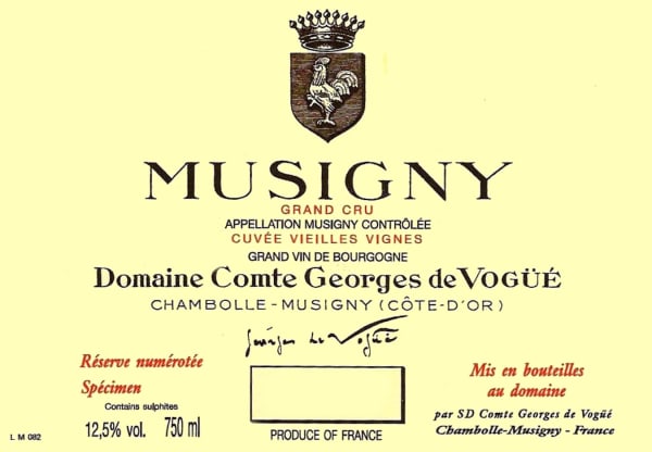 Rượu vang đỏ Domaine Comte Georges de Vogue Musigny Cuvee Vieilles Vignes Grand Cru 2009