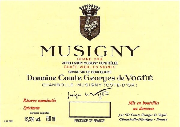Rượu vang đỏ Domaine Comte Georges de Vogue Musigny Grand Cru Vieilles Vignes (chai Magnum 1,5 lít) 2017