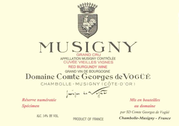 Rượu vang đỏ Domaine Comte Georges de Vogue Musigny Grand Cru Vieilles Vignes (chai Magnum 1,5 lít) 2021