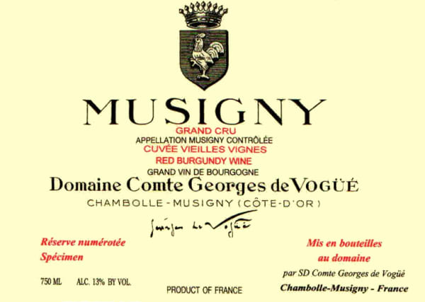 Rượu vang đỏ Domaine Comte Georges de Vogue Musigny Grand Cru Vieilles Vignes 2021