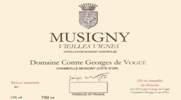 Rượu vang đỏ Domaine Comte Georges de Vogue Musigny Vieilles Vignes 1997