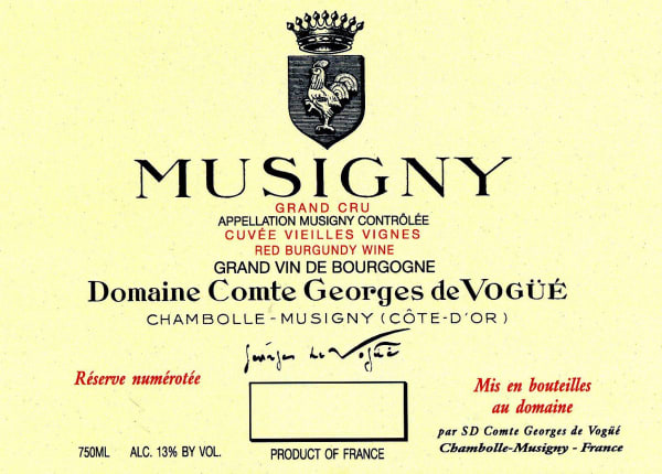 Rượu vang đỏ Domaine Comte Georges de Vogue Musigny Vieilles Vignes 2011