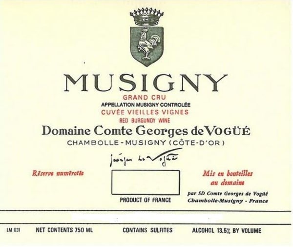 Rượu vang đỏ Domaine Comte Georges de Vogue Musigny Vieilles Vignes Grand Cru 2000
