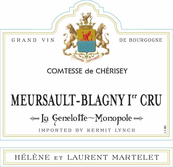 Rượu vang trằng Domaine Comtesse de Cherisey Meursault-Blagny La Genelotte Premier Cru 2016