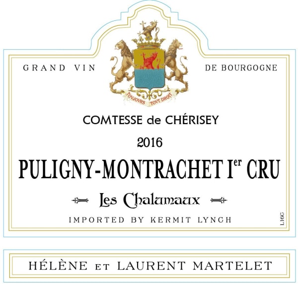 Rượu vang trằng Domaine Comtesse de Cherisey Puligny-Montrachet Les Chalumaux Premier Cru 2016