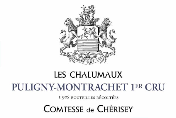 Rượu vang trằng Domaine Comtesse de Cherisey Puligny-Montrachet Les Chalumaux Premier Cru 2018