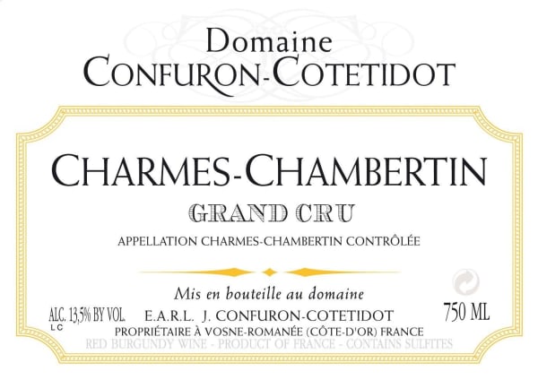 Rượu vang đỏ Domaine Confuron-Cotetidot Charmes-Chambertin Grand Cru 2009