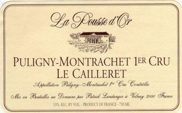 Rượu vang trằng Domaine de la Pousse d'Or Puligny-Montrachet Le Cailleret Premier Cru 2020