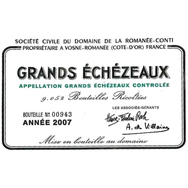 Rượu vang đỏ Domaine de la Romanee-Conti Grands Echezeaux Grand Cru 2007