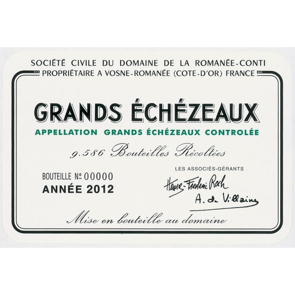 Rượu vang đỏ Domaine de la Romanee-Conti Grands Echezeaux Grand Cru 2012