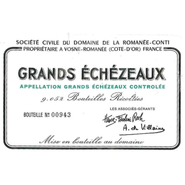 Rượu vang đỏ Domaine de la Romanee-Conti Grands Echezeaux Grand Cru (bin soiled label) 1979