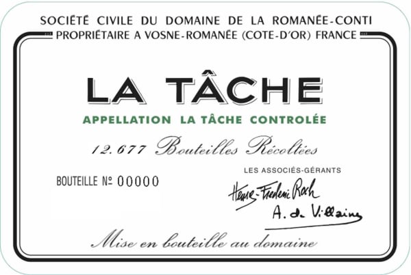 Rượu vang đỏ Domaine de la Romanee-Conti La Tache Grand Cru (nicked, marked label) 2015