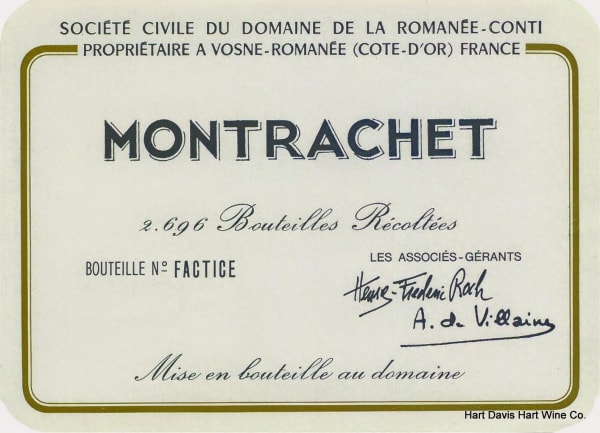 Rượu vang trằng Domaine de la Romanee-Conti Montrachet 2013
