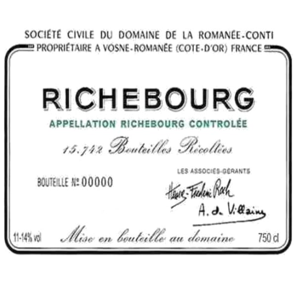 Rượu vang đỏ Domaine de la Romanee-Conti Richebourg Grand Cru 2009