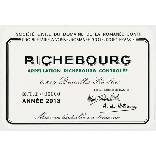 Rượu vang đỏ Domaine de la Romanee-Conti Richebourg Grand Cru 2013