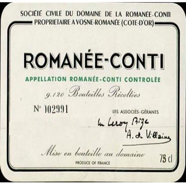 Rượu vang đỏ Domaine de la Romanee-Conti Romanee-Conti 2011