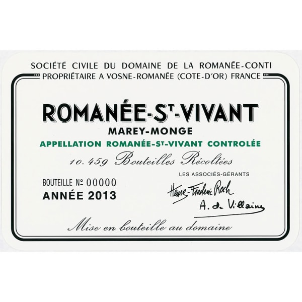 Rượu vang đỏ Domaine de la Romanee-Conti Romanee St. Vivant Grand Cru 2013