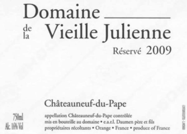 Rượu vang đỏ Domaine de la Vieille Julienne Chateauneuf-du-Pape Reserve 2009