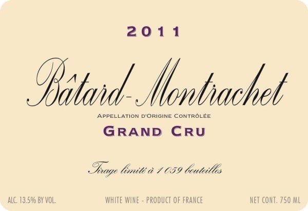 Rượu vang trằng Domaine de la Vougeraie Batard-Montrachet Grand Cru 2011