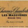 Rượu vang đỏ Domaine de la Vougeraie Charmes-Chambertin Les Mazoyeres Grand Cru 2002
