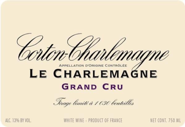 Rượu vang trằng Domaine de la Vougeraie Corton-Charlemagne Le Charlemagne Grand Cru 2012