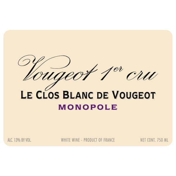 Rượu vang trằng Domaine de la Vougeraie Vougeot Le Clos Blanc de Vougeot Monopole Premier Cru 2012