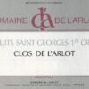 Rượu vang trằng Domaine de l'Arlot Nuits-St-Georges Clos de l'Arlot Premier Cru Monopole Blanc 2014