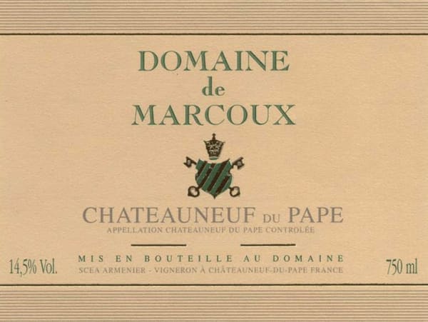 Rượu vang trằng Domaine de Marcoux Chateauneuf-du-Pape Blanc 2009