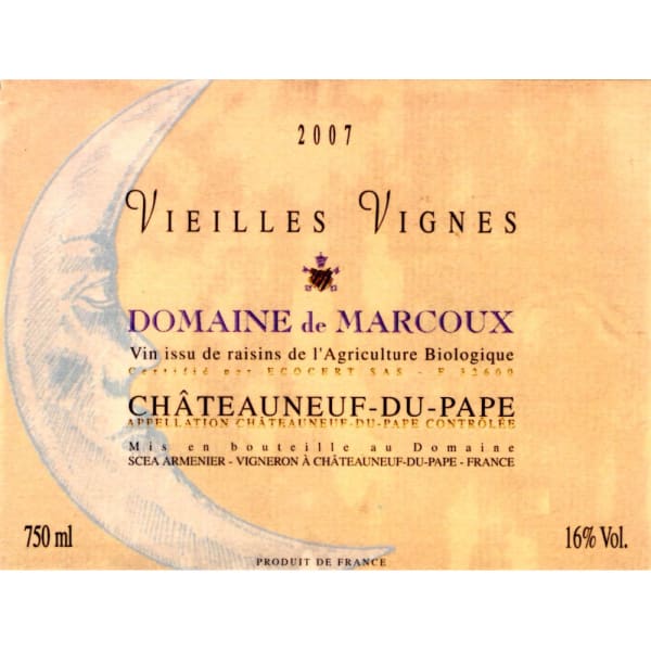 Rượu vang đỏ Domaine de Marcoux Chateauneuf-du-Pape Vieilles Vignes 2007