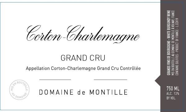 Rượu vang trằng Domaine de Montille Corton-Charlemagne Grand Cru 2021