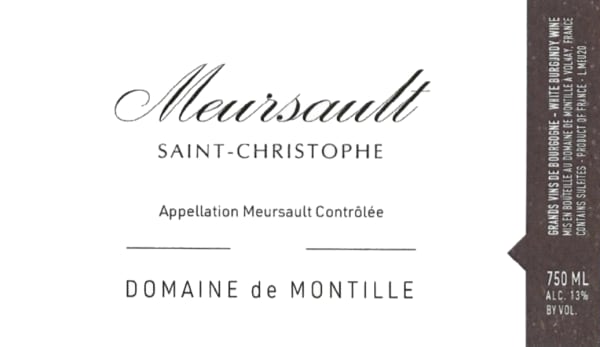 Rượu vang trằng Domaine de Montille Meursault Saint-Christophe 2021