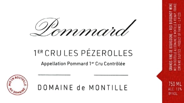 Rượu vang đỏ Domaine de Montille Pommard Les Pezerolles Premier Cru 2021