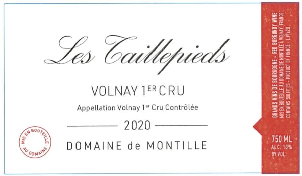Rượu vang đỏ Domaine de Montille Volnay Les Taillepieds Premier Cru 2020
