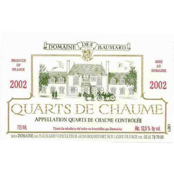 Rượu vang trằng Domaine des Baumard Quarts de Chaume 2002