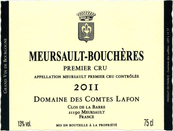 Rượu vang trằng Domaine des Comtes Lafon Les Boucheres 2011