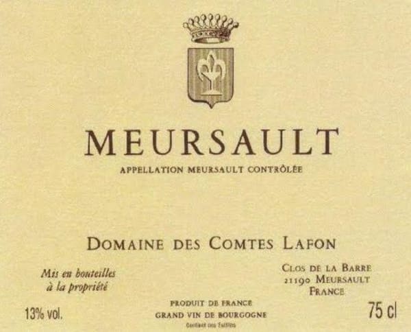 Rượu vang trằng Domaine des Comtes Lafon Meursault (chai Magnum 1,5 lít) 2015