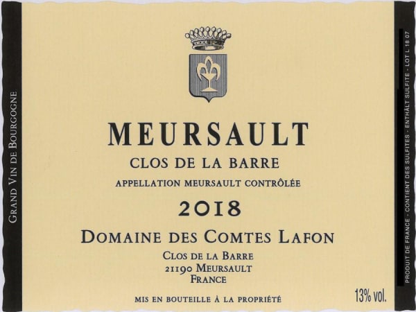 Rượu vang trằng Domaine des Comtes Lafon Meursault (chai Magnum 1,5 lít) 2018
