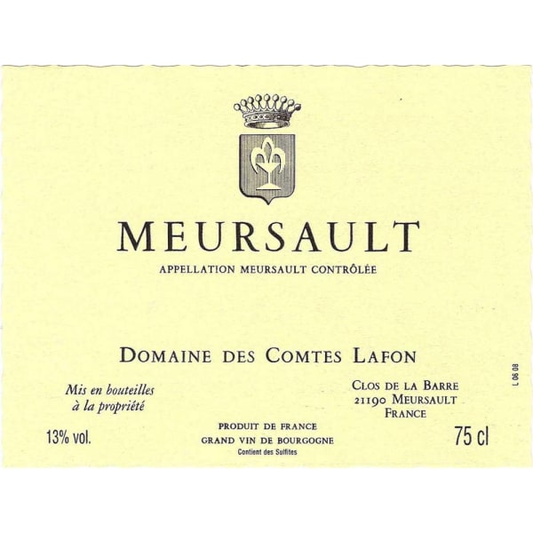Rượu vang trằng Domaine des Comtes Lafon Meursault 2009