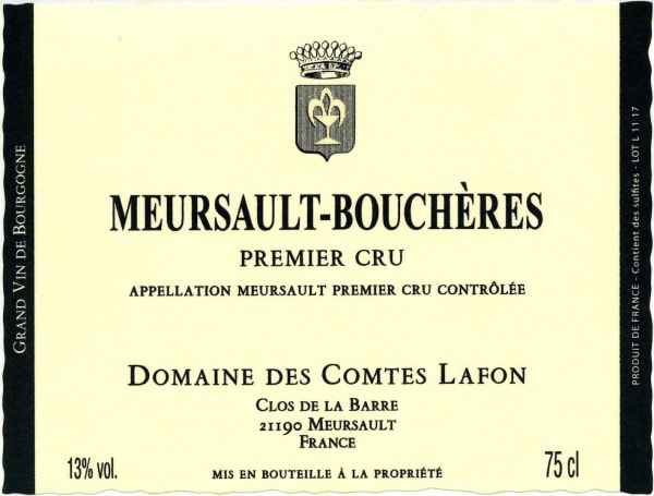 Rượu vang trằng Domaine des Comtes Lafon Meursault Boucheres Premier Cru 2015