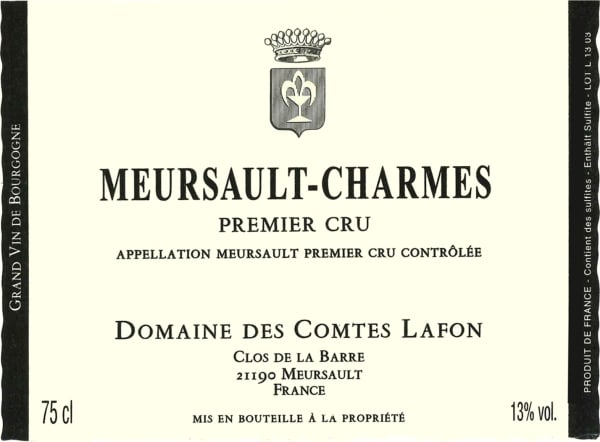 Rượu vang trằng Domaine des Comtes Lafon Meursault Charmes Premier Cru 2017