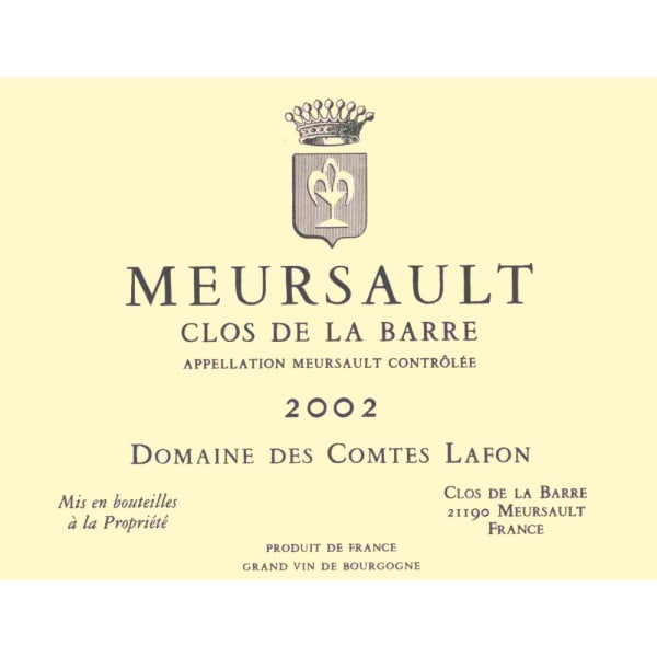 Rượu vang trằng Domaine des Comtes Lafon Meursault Clos de la Barre 2002