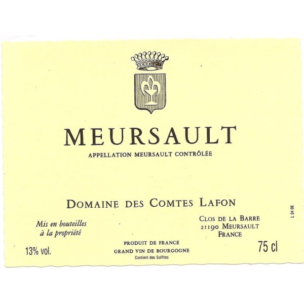 Rượu vang trằng Domaine des Comtes Lafon Meursault Clos de la Barre 2006