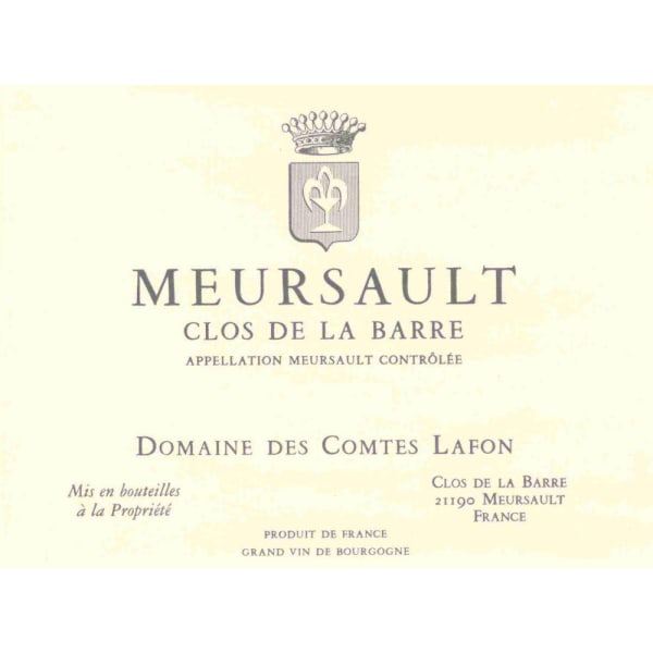 Rượu vang trằng Domaine des Comtes Lafon Meursault Clos de la Barre 2010
