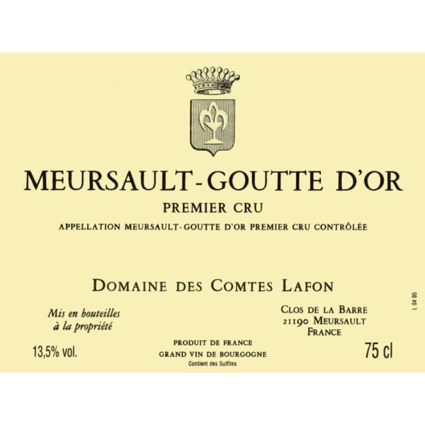 Rượu vang trằng Domaine des Comtes Lafon Meursault Goutte d'Or 2006