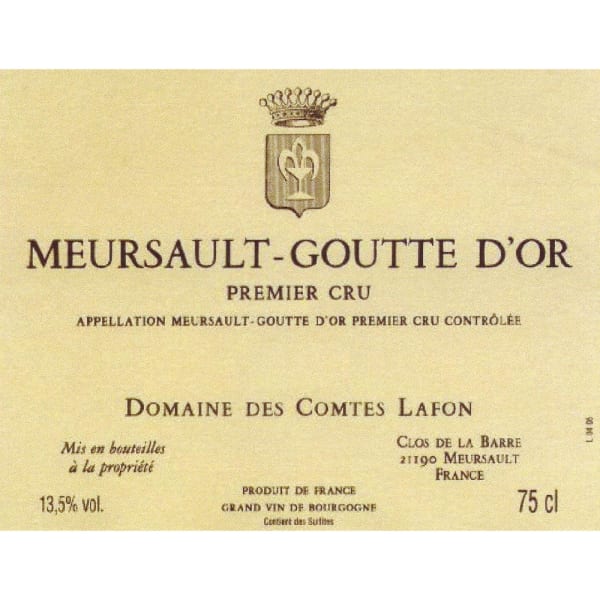 Rượu vang trằng Domaine des Comtes Lafon Meursault Goutte d'Or 2007