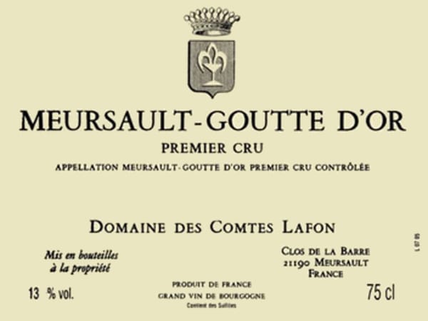 Rượu vang trằng Domaine des Comtes Lafon Meursault Goutte d'Or Premier Cru 2015