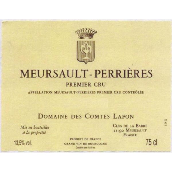 Rượu vang trằng Domaine des Comtes Lafon Meursault Perrieres 2005