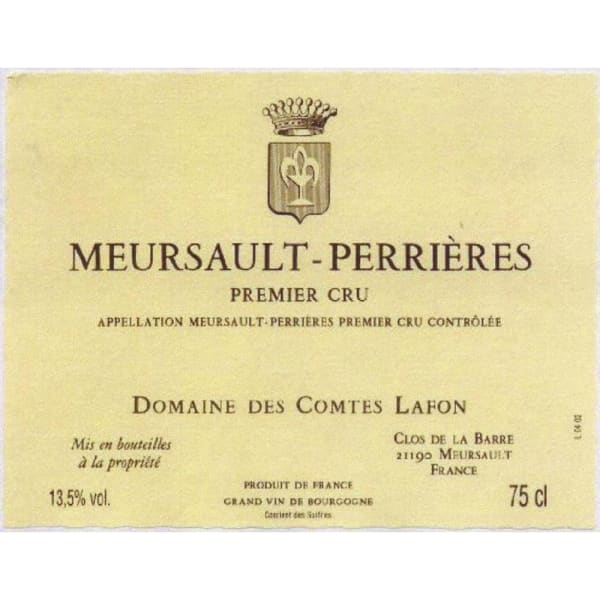 Rượu vang trằng Domaine des Comtes Lafon Meursault Perrieres 2006