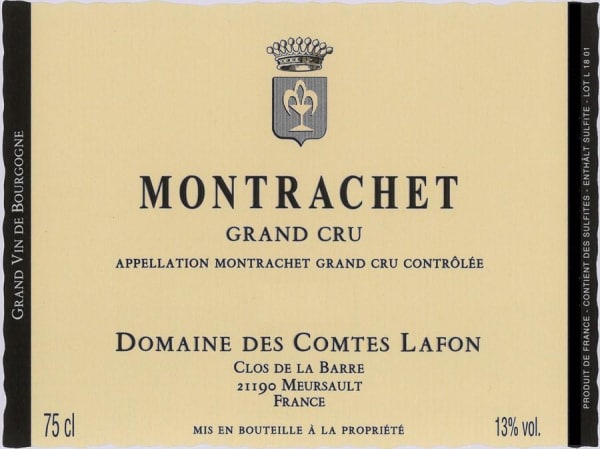 Rượu vang trằng Domaine des Comtes Lafon Montrachet Grand Cru 2019