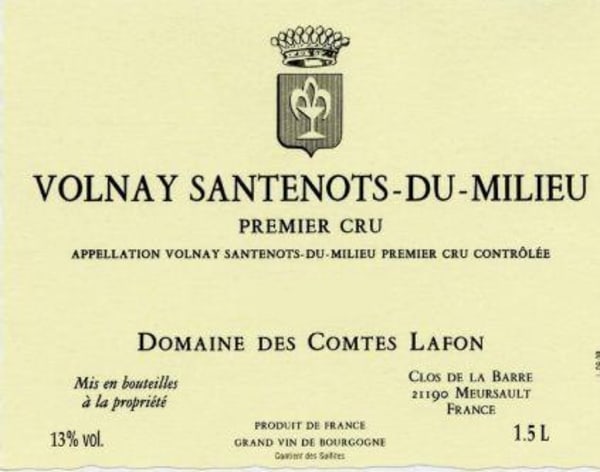 Rượu vang đỏ Domaine des Comtes Lafon Volnay Santenots-du-Milieu Premier Cru (chai Magnum 1,5 lít) 2015